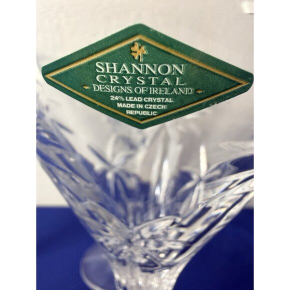 Shannon Crystal Wine Glasses Set Of 4 Cut Starburst Elegant Stemware - Picture 2 of 6